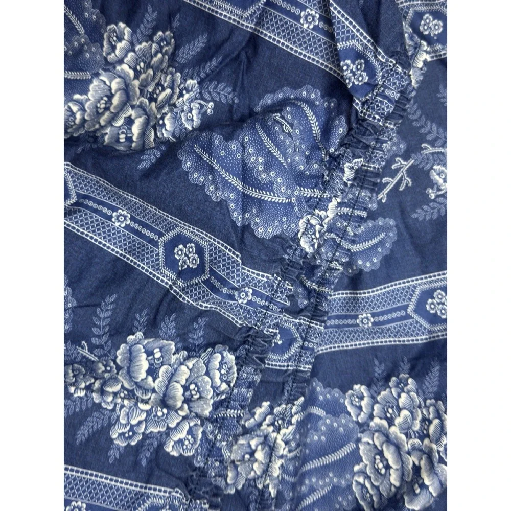 Lauren Ralph Lauren‎ Fitted Sheet Biarritz TWIN Floral Blue Discontinued